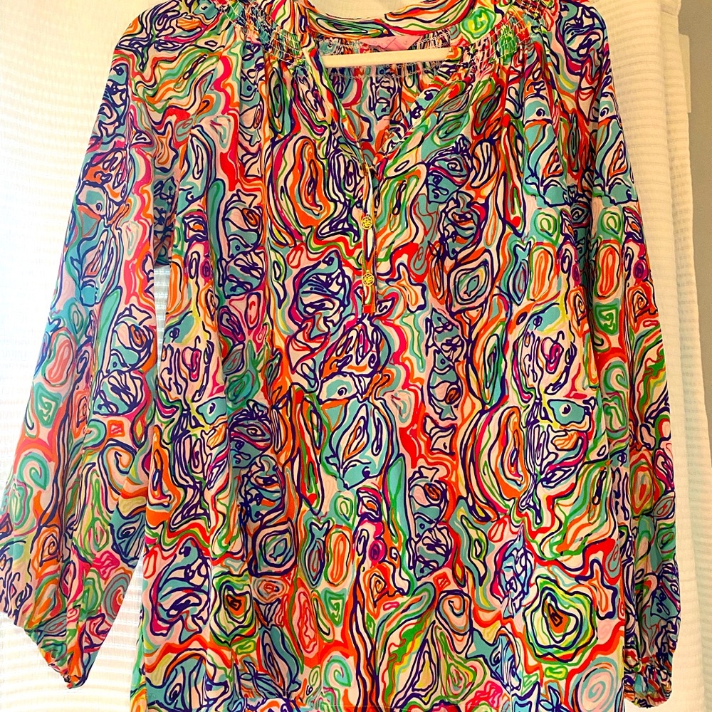 Lily Pulitzer Elsa Silk Top M